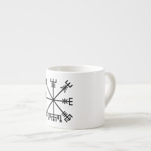 Xícara De Espresso Símbolo Viquingue Vegvisir