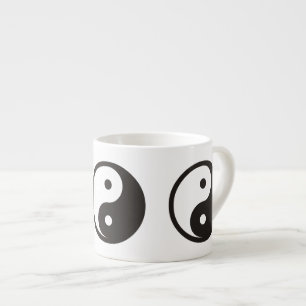 Xícara De Espresso Símbolo Yin Yang - design de tatuagem sólida