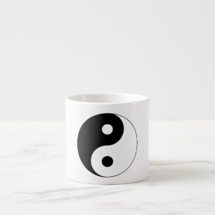 Xícara De Espresso Símbolo Yin Yang Espiritual