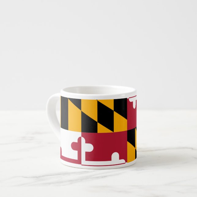 Xícara De Espresso Sinalizador de Estado de Maryland Dinâmico (Frente Esquerda)