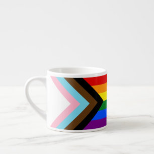 Xícara De Espresso Sinalizador do Orgulho de Progresso
