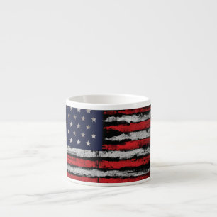 Xícara De Espresso Sinalizador Grunge U.S.A