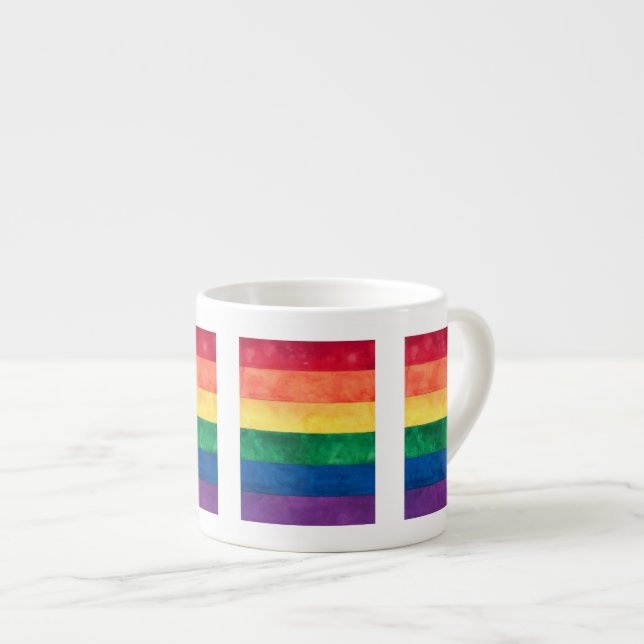 Xícara De Espresso Sinalizador orgulho gay Arco-Íris (Frente Esquerda)