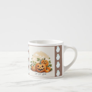 Xícara De Espresso Sip, Sip, Spook! Halloween Pumpkin Mug Design