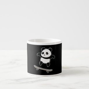 Xícara De Espresso Skateboard de Panda Bebê