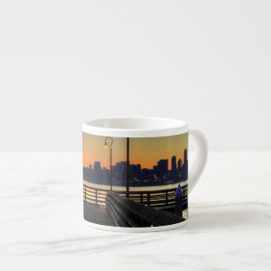Xícara De Espresso Skyline do centro de Seattle Washington