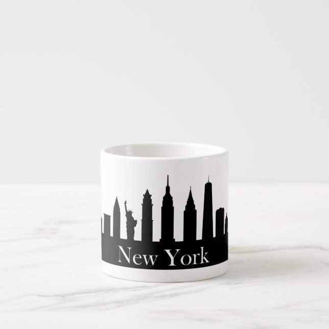 Xícara De Espresso Skyline New York (Frente)