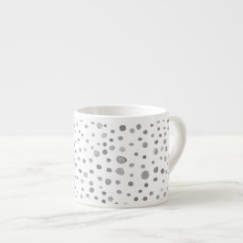 Xícara De Espresso Slate Confetti Watercolor Dots Espresso Mug