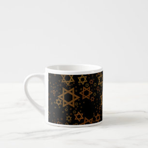 Xícara De Espresso SlipperyJoe's Estrela de David temática de Hanukka