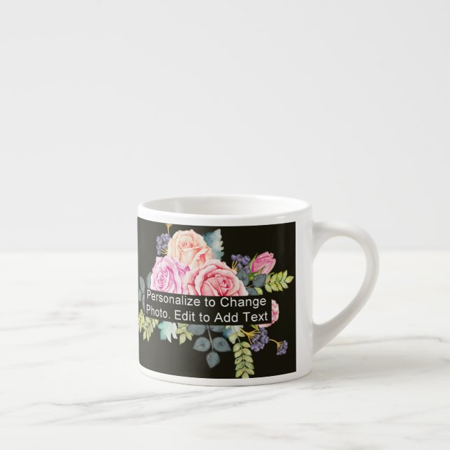 Xícara De Espresso Slogan de Trabalho de arte de Foto Personalizado (Direita)