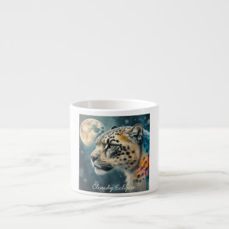Xícara De Espresso Snow Leopard Moon Specialty Mug