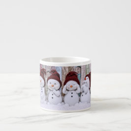 Xícara De Espresso Snowmen Specialty Mug