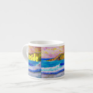 Xícara De Espresso solidão à beira-mar