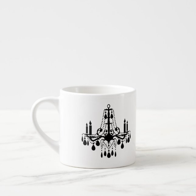 Xícara De Espresso Sou tão Rico Chandelier Espresso Mug (Esquerda)
