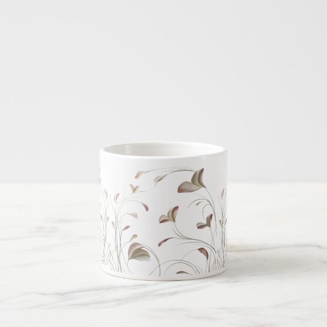Xícara De Espresso Specialty Espresso Mug | Design Botânico mínimo (Frente)