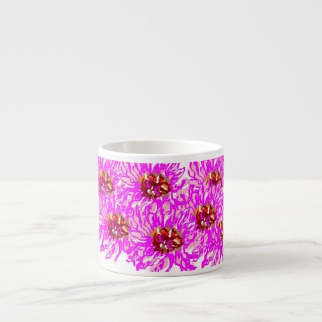 Xícara De Espresso Specialty Mug : Gerbera Daisies rosa (Frente)