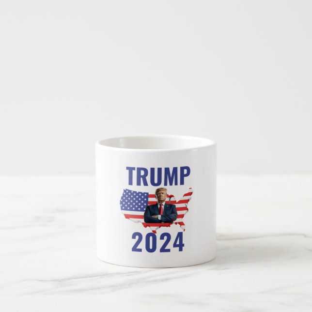 Xícara De Espresso Stand with Trump: Gear Up for 2024! (Frente)