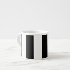 Xícara De Espresso Stripes Negras e Brancas, Padrões Strike, Linhas