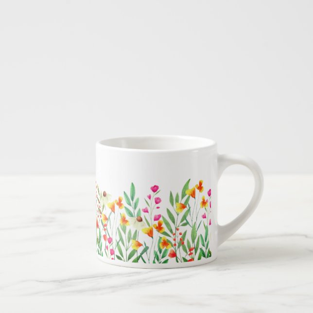 Xícara De Espresso Sublimação de flores silvestres (Direita)