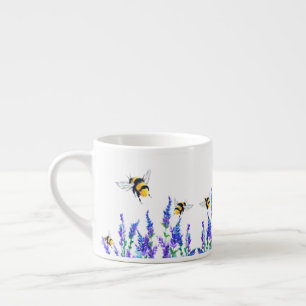 Xícara De Espresso Taça Espresso de Abelhas Primavera voadoras