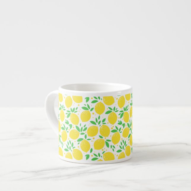 Xícara De Espresso Taça Espresso de Limões Amarelos (Frente Esquerda)
