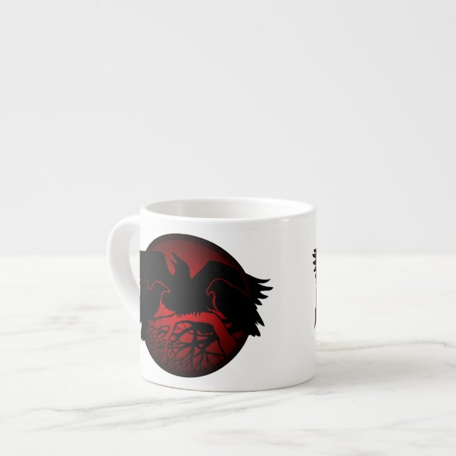 Xícara De Espresso Taça Raven Art Nativo Raven Café Espresso Taça (Frente Esquerda)