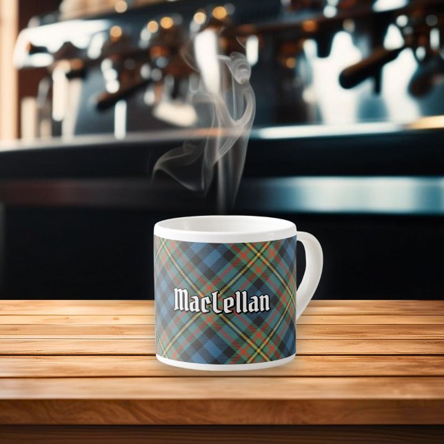 Xícara De Espresso Tartan Antigo do Clã MacLellan (Criador carregado)