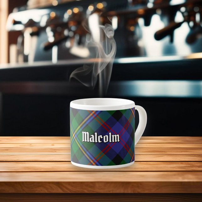 Xícara De Espresso Tartan do Clã Malcolm (Criador carregado)