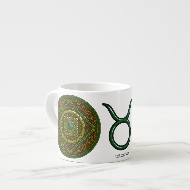 Xícara De Espresso Taurus Mandala Specialty Mug (Frente Esquerda)