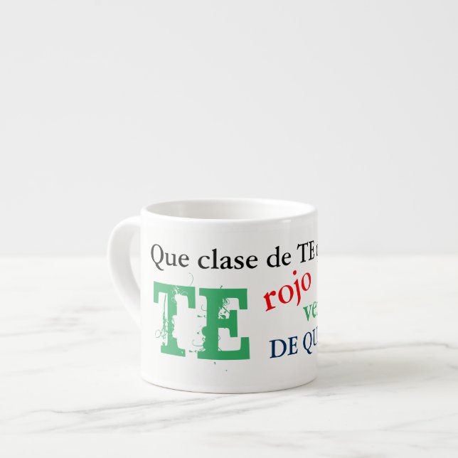 Xícara De Espresso Te de Querer mug chá (Frente Esquerda)