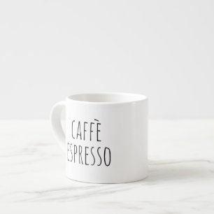 Xícara De Espresso Tendência Preta Escrita à Mão Farmhouse Italiano