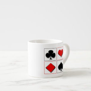 Xícara De Espresso ternos do cartão de jogo 3D