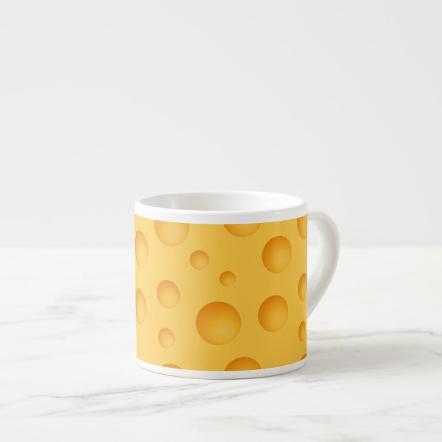 Xícara De Espresso Teste padrão amarelo do queijo (Frente Esquerda)