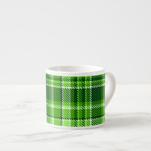 Xícara De Espresso Teste padrão Checkered da cor verde