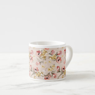 Xícara De Espresso Teste padrão floral 3 da elegância abstrata