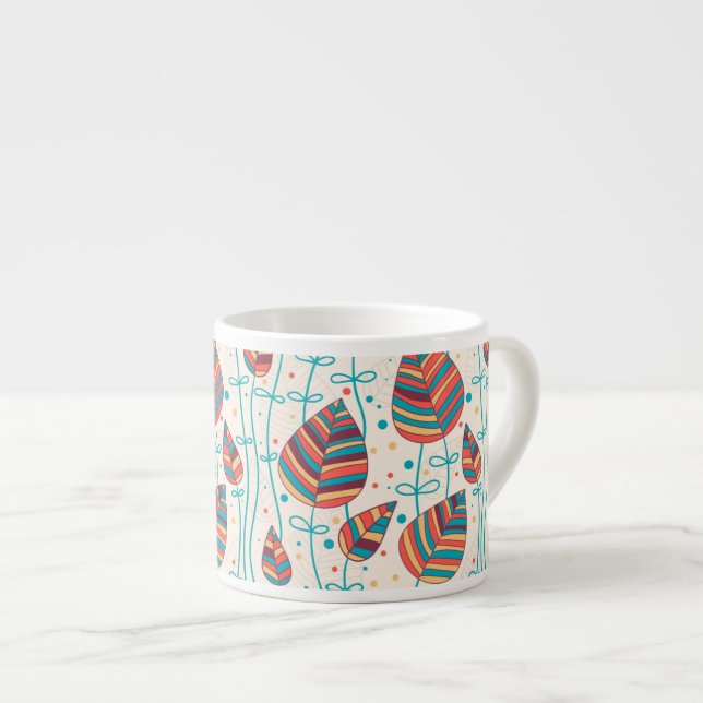 Xícara De Espresso Teste padrão floral 5 2 (Frente Esquerda)