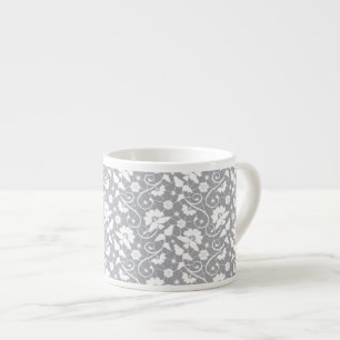 Xícara De Espresso Teste padrão floral do laço