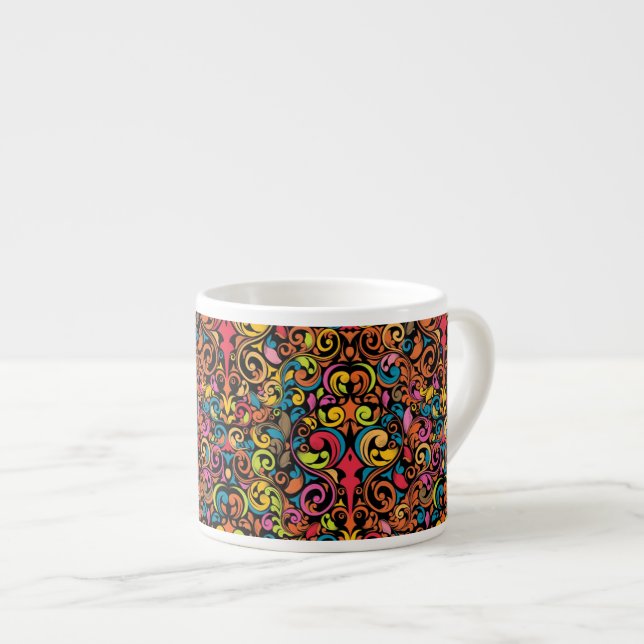 Xícara De Espresso Teste padrão Funky (Frente Esquerda)
