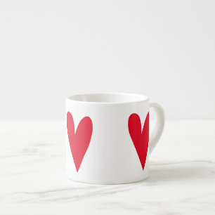 Xícara De Espresso Teste padrão vermelho grande dos corações -