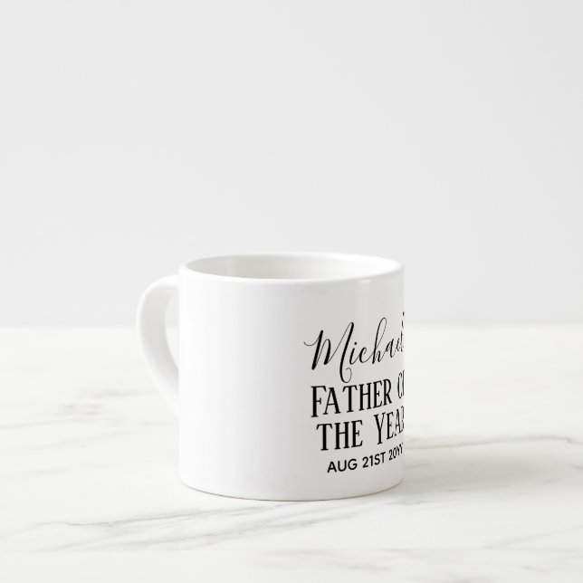 XÍCARA DE ESPRESSO TEXTO PERSONALIZADO DO PAI DO ANO (Frente Esquerda)