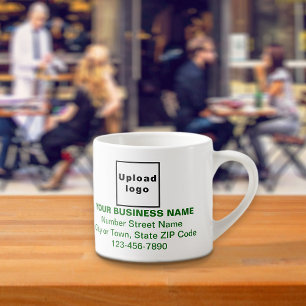 Xícara De Espresso Textos de Marca Verde sobre Espresso Mug