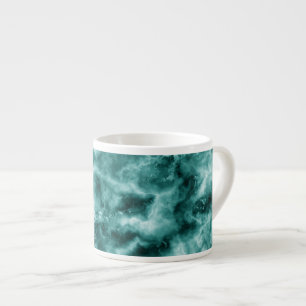 Xícara De Espresso Textura de mármore verde escuro
