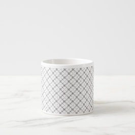 Xícara De Espresso Textura Geométrica Monocromática|Visualização de D