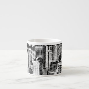 Xícara De Espresso Textura Isométrica de Cidade do Skyscraper