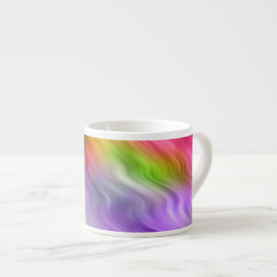Xícara De Espresso Textura ondulada de orquídea púrpura