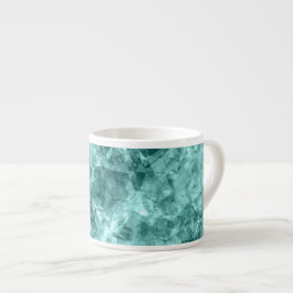 Xícara De Espresso Textura Teal Crumplada