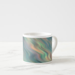 Xícara De Espresso Textura Wavy Iris Azul