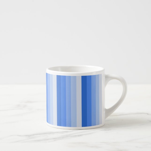 Xícara De Espresso Tiras de sombra azuis (Direita)