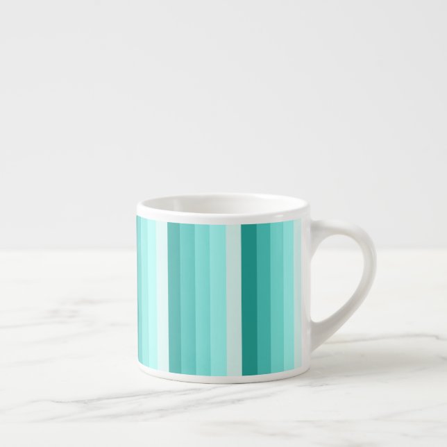 Xícara De Espresso Tiras de sombra turquesa (Direita)