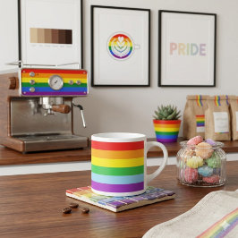 Xícara De Espresso Tiro de Orgulho: Bandeira Arco-íris